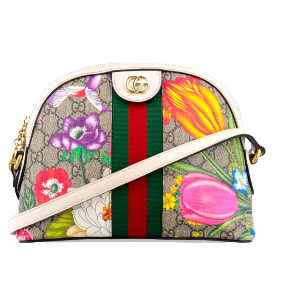 GUCCI
ORIGINAL GG SUPREME CANVAS OPHIDIA DOME SHOULDER BAG SMALL